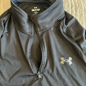 Under Armour Black Quarter-Zip Training Top with Silver Logo